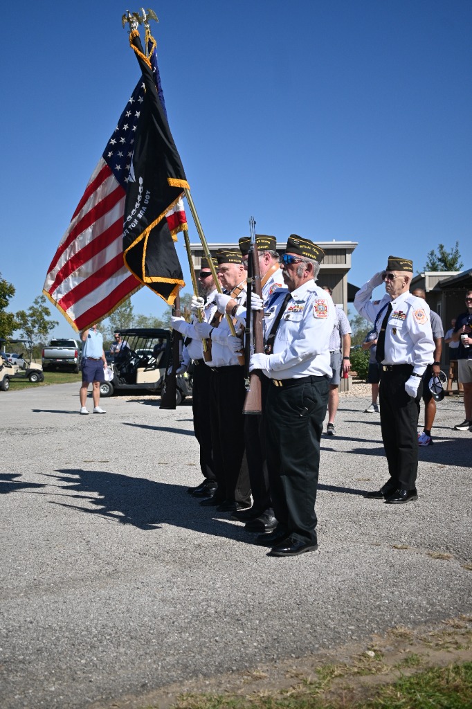 Honor Guard presenting the colors at a PGA REACH Midwest event